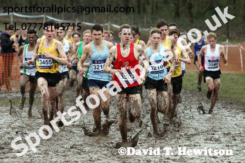 Mens under-17s 2018 British Inter Counties Cross Country Champs., Prestwold Hall, Loughborough. Photo: David T. Hewitson/Sports for All Pics